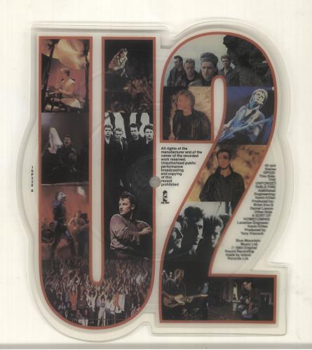 U2 The Unforgettable Fire UK shaped picture disc (picture disc
